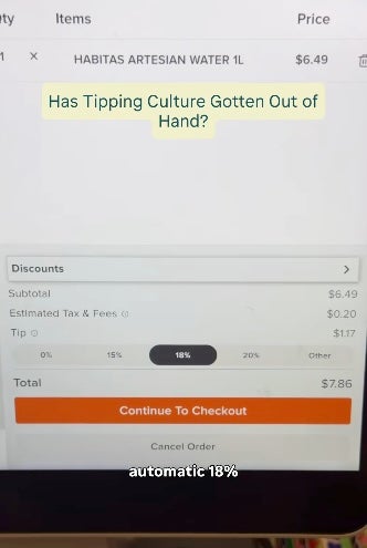 Nearly 80 percent of consumers said tipping practices have become ridiculous in a study conducted in March