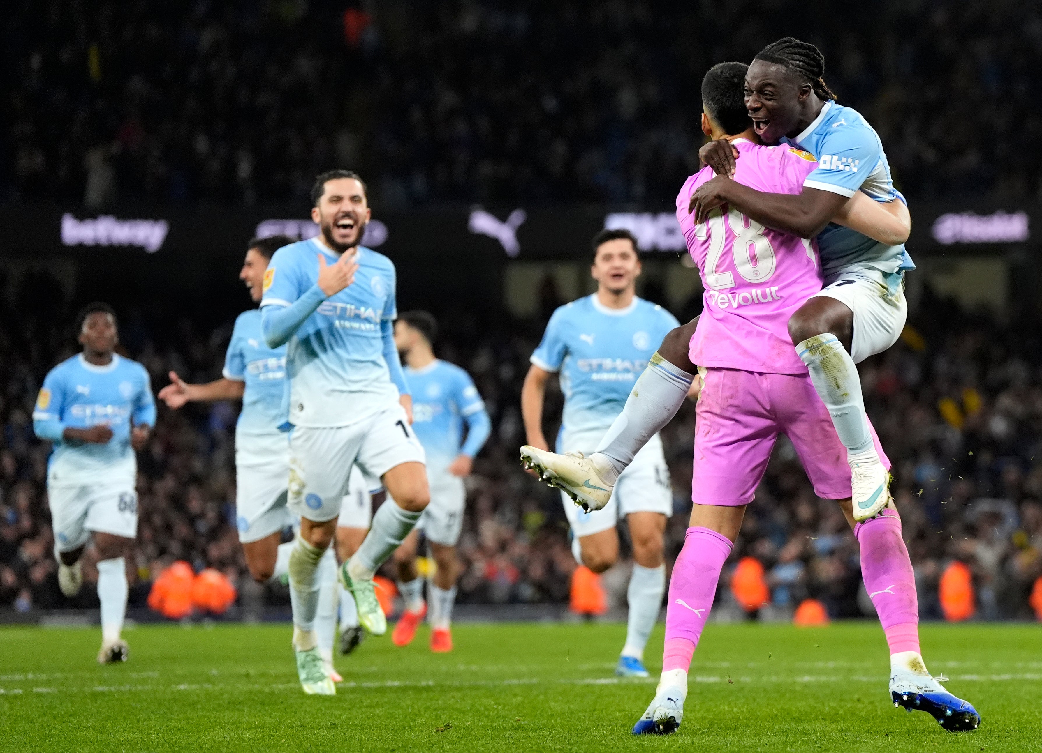 Man City won Wednesday's match on penalties