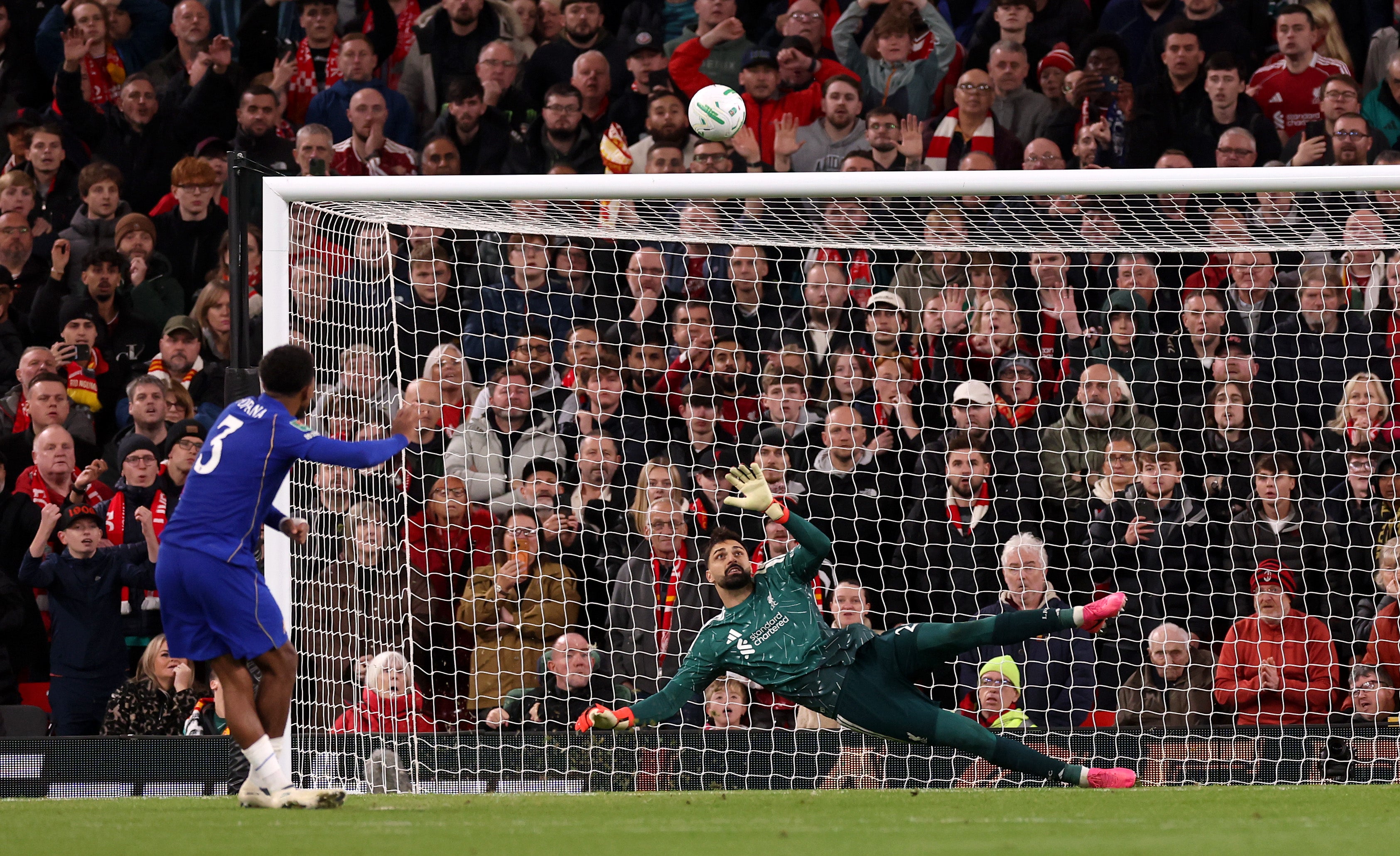 Wesley Fofana’s wayward penalty kick decided the game in Liverpool’s favour