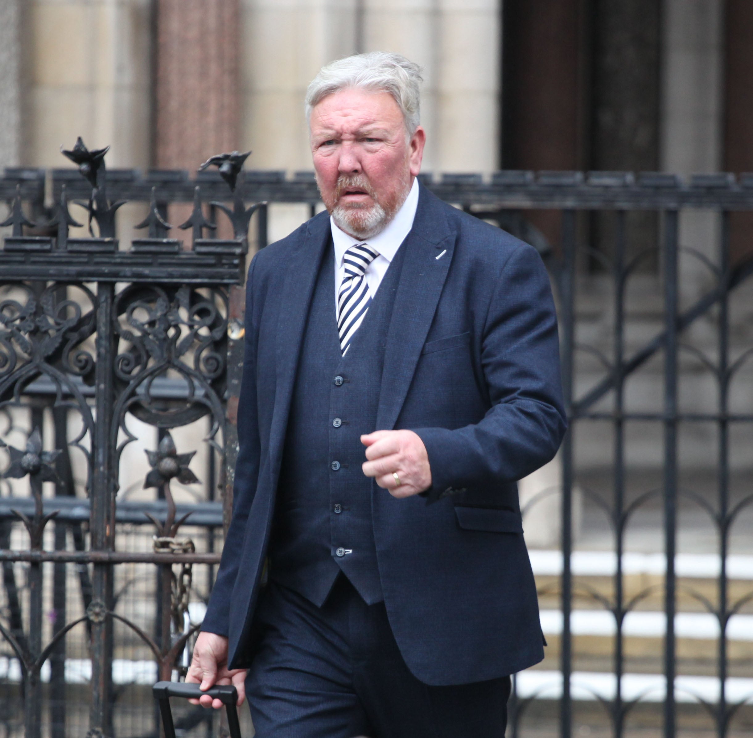 Housebuilder Barry Howard outside Central London County Court