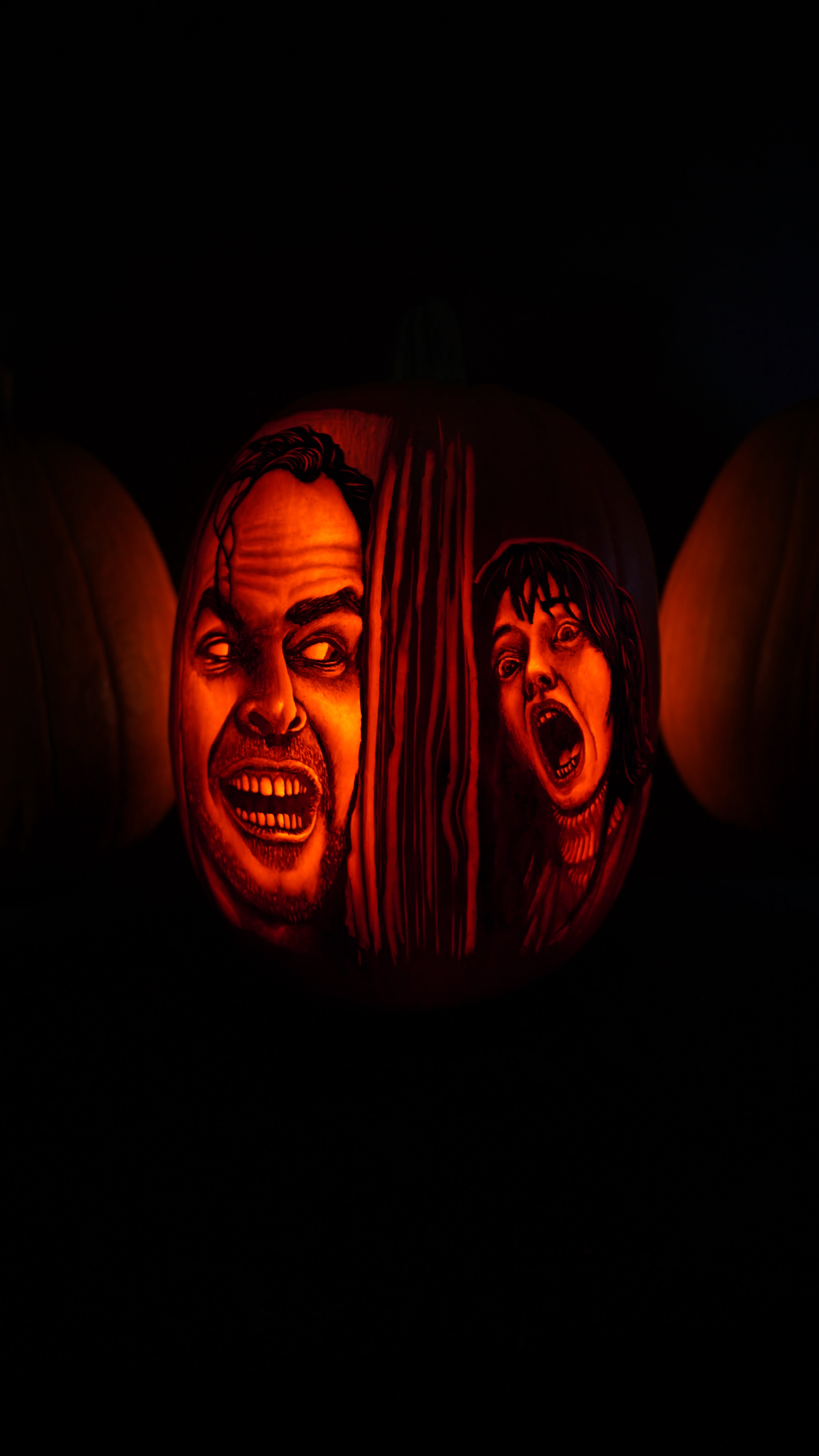 Jamie's carving of The Shining characters