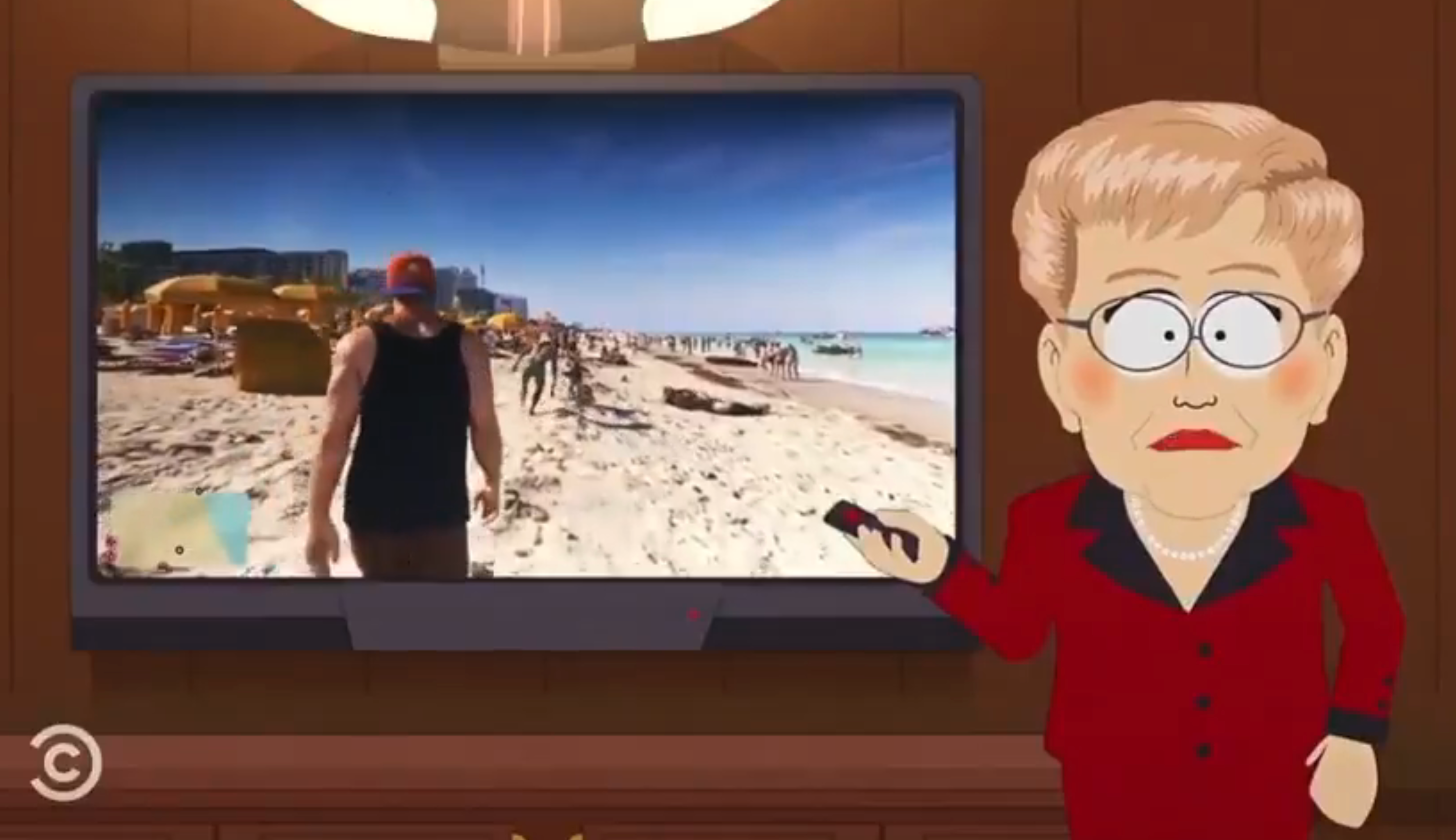 The clip from 'GTA 6' premiering in 'South Park'