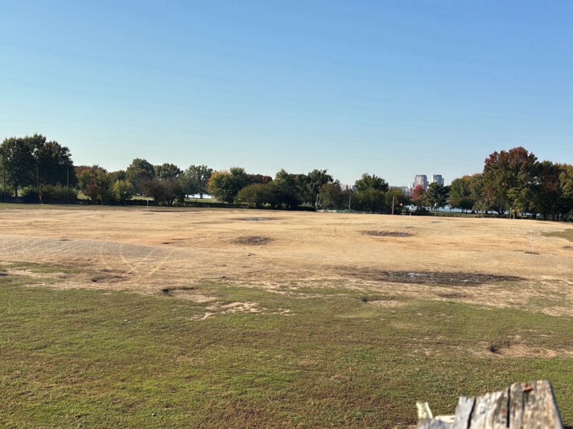 Trump has also branded the golf course as 'absolutely disgusting,' sharing an image of one of the fields at the site