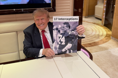 Housing official Bill Pulte has been making posters for Trump, including one of Ohio Republican Sen. Jon Husted, whose rear has been admired by the president