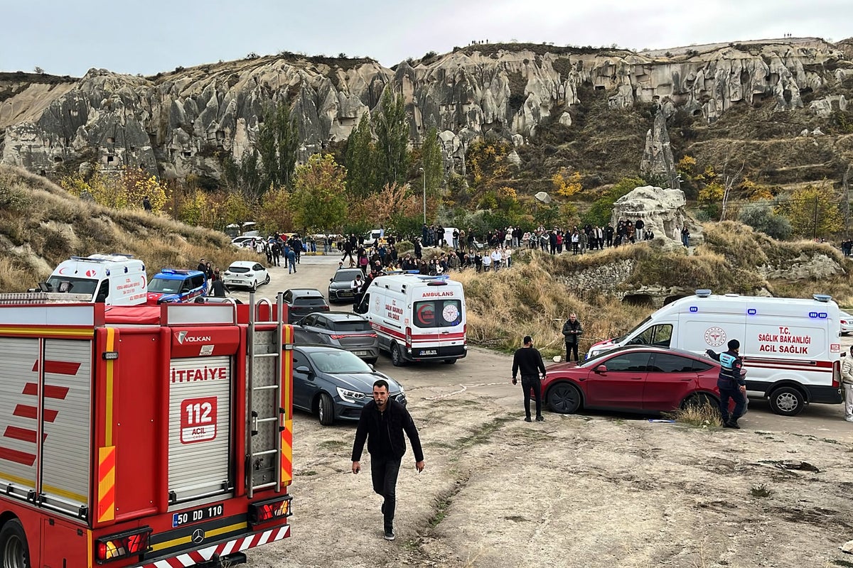 A rock formation collapse in Turkey's touristic Cappadocia region kills at least 2