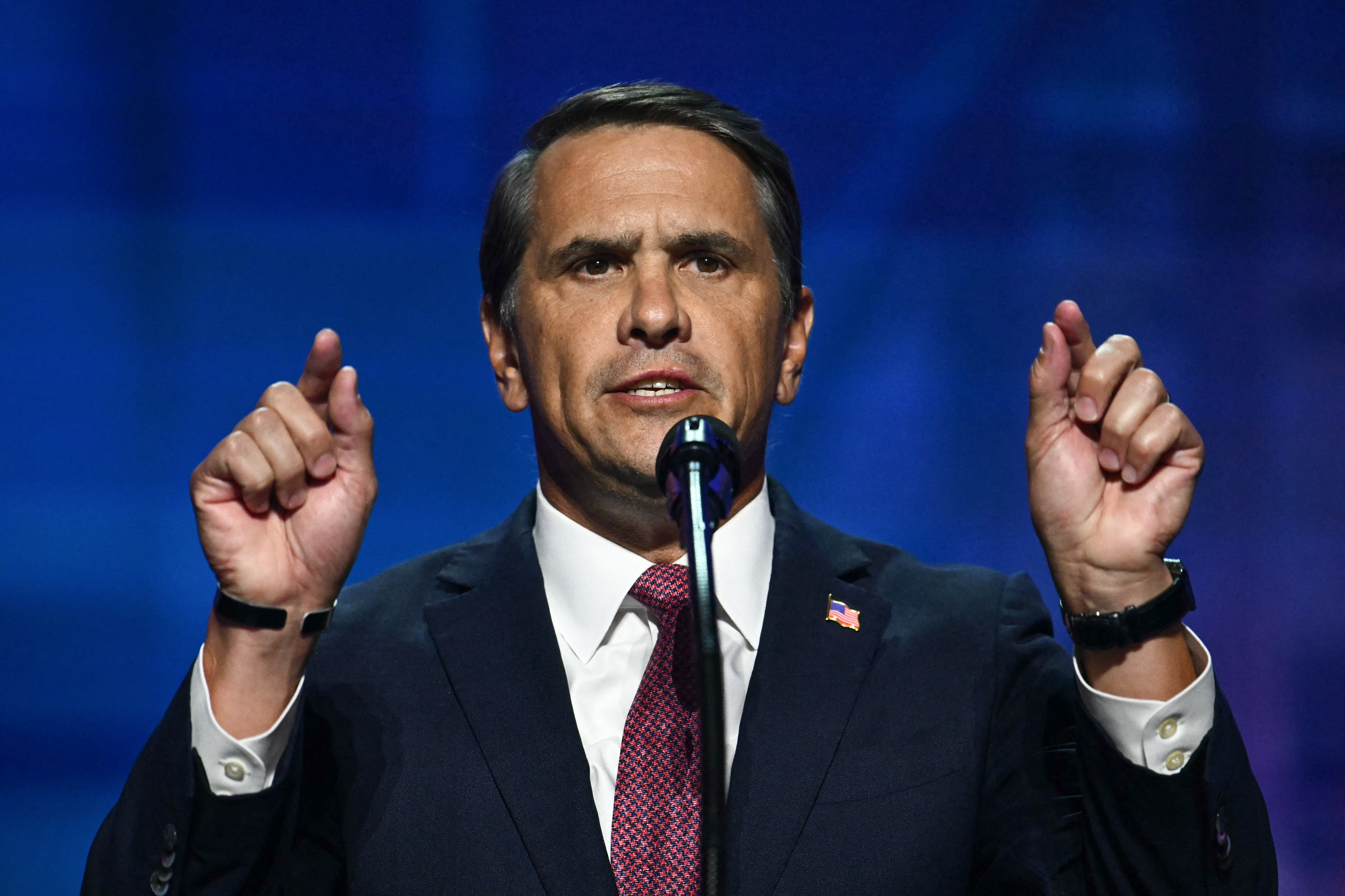 Attorney General Todd Blanche was criticized for speaking at the midterms Republican National Convention event in September