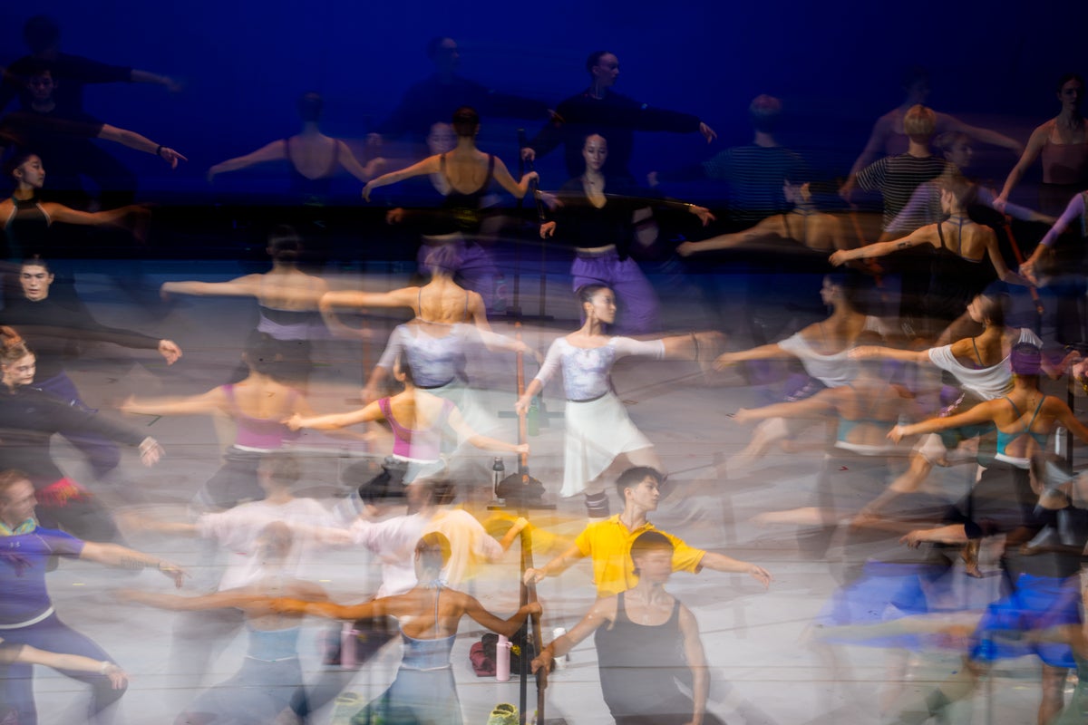 Photos show dancers from the Bucharest National Opera marking World Ballet Day