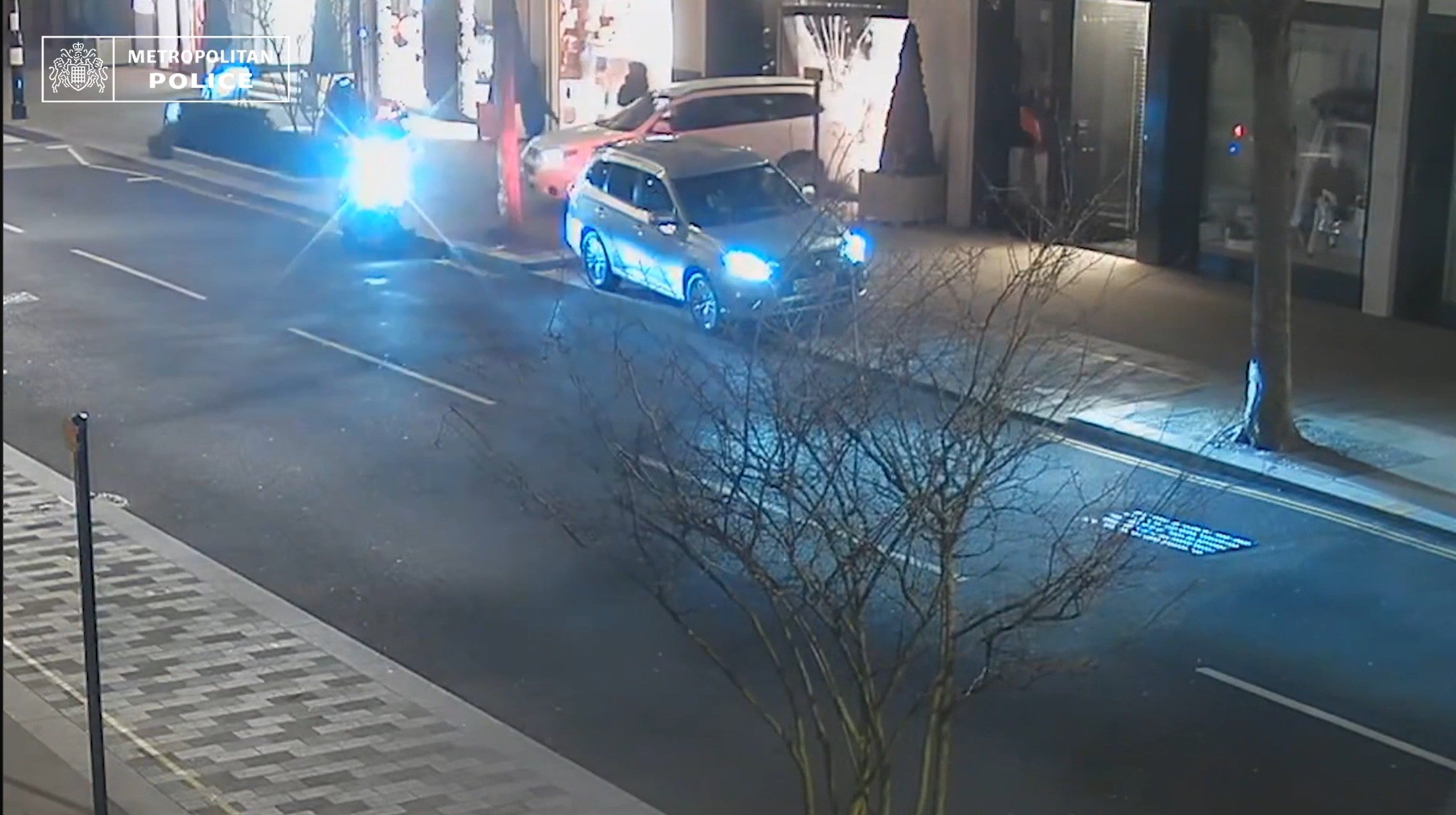 A screengrab from CCTV footage of the robbery at Lora Piana