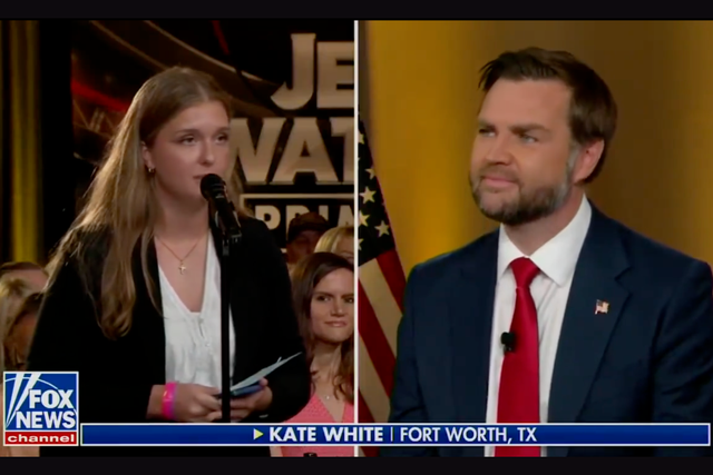 Vice President JD Vance first responded to a college student’s question about affordability Thursday with an off-topic joke about Ohio Senator Jon Husted's rear ( Fox News )