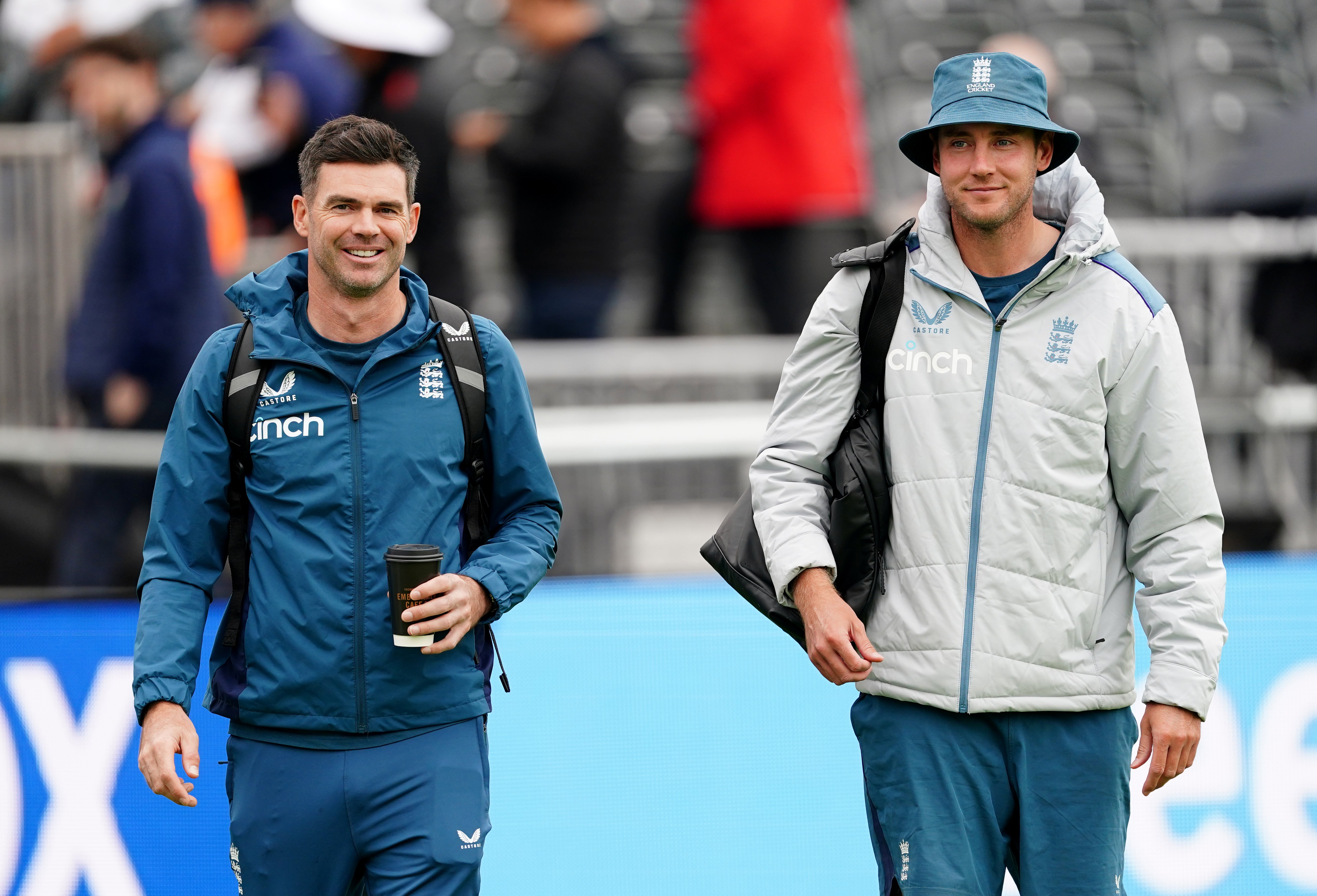 How Anderson, left, was treated by Lancashire was labelled “disrespectful” by Stuart Broad, right (Mike Egerton/PA)