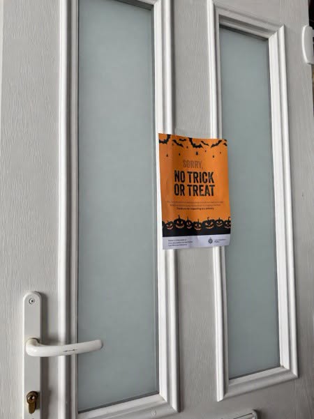 Residents can print out posters to warn revellers away from their property