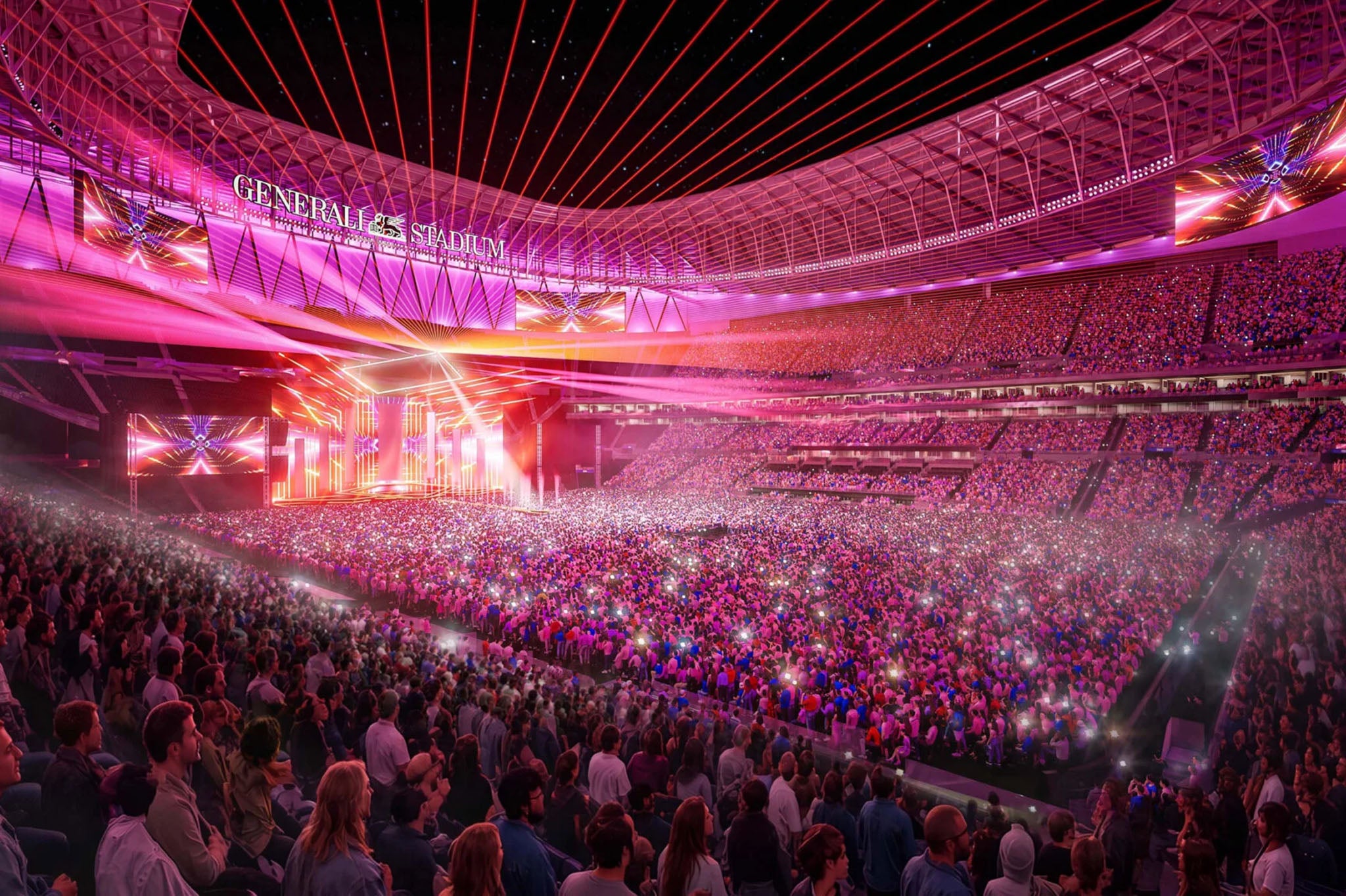 The stadium would also host concerts and other events