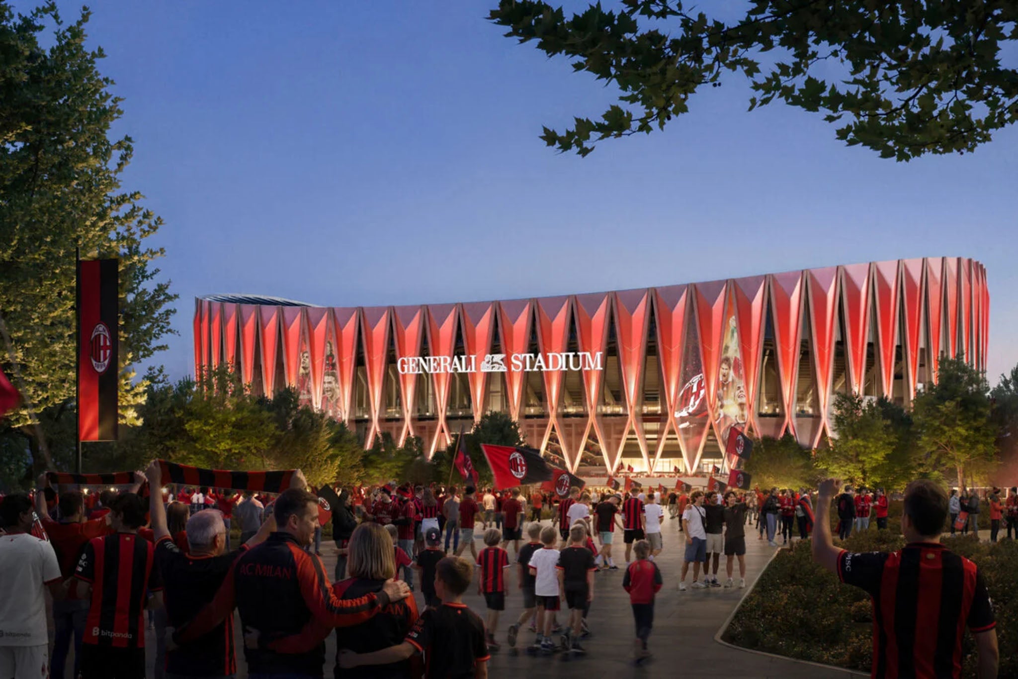 The 360-degree stadium bowl will have 71,500 seats across two tiers — in comparison to the three ‘rings’ of San Siro.