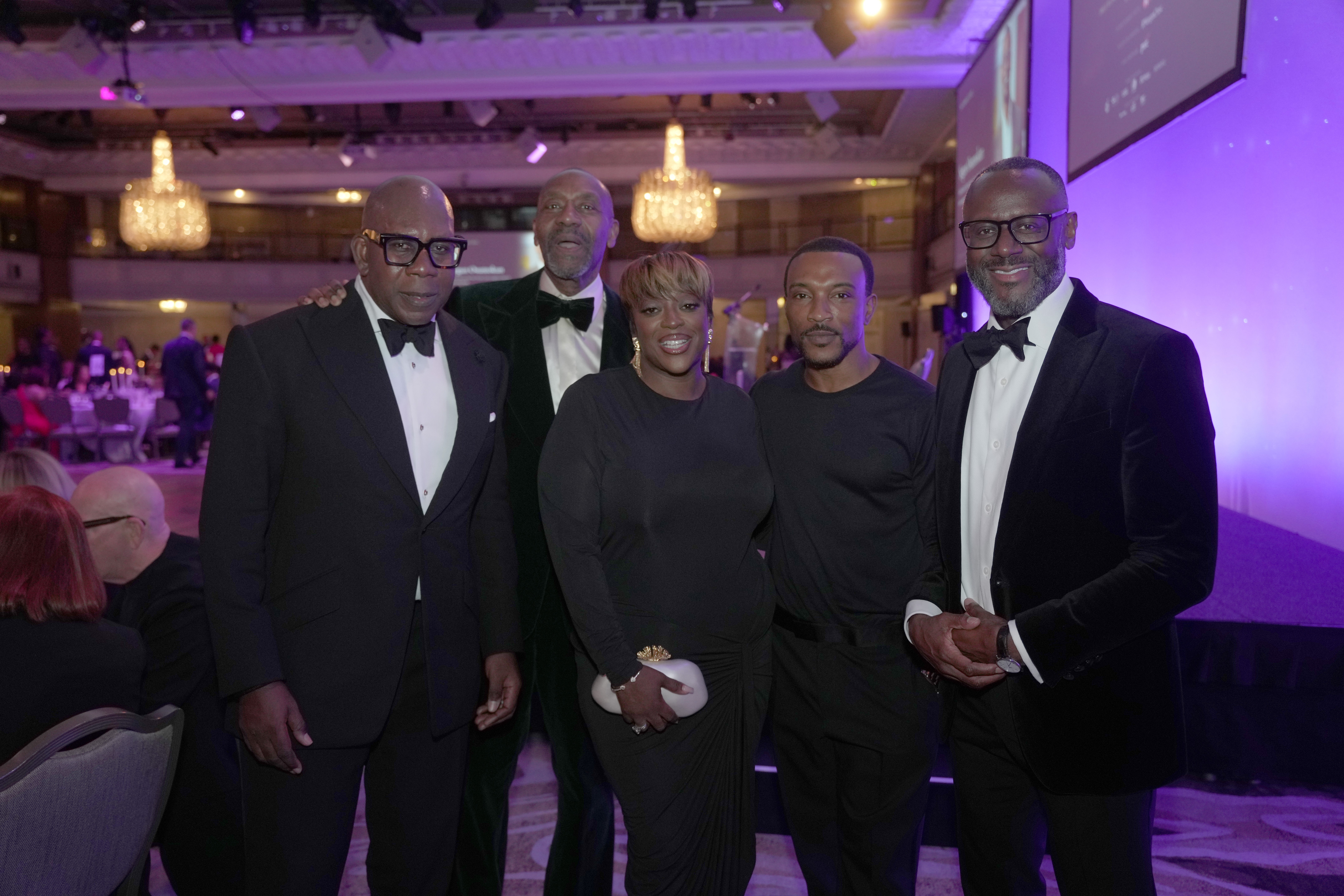 Michael Eboda, Sir Lenny Henry, Judi Love, Ashley Walters and Ian Thomas attending the Powerlist Awards Gala (Jeff Moore/PA)