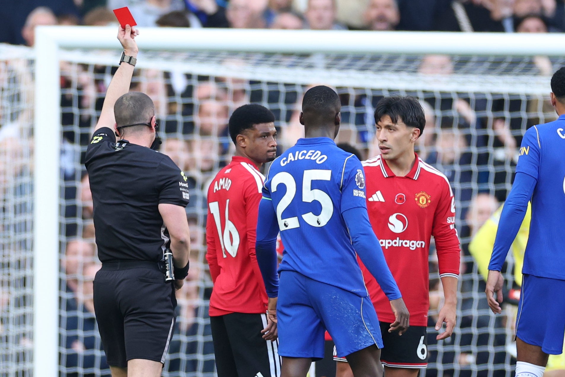 Martinez led with his forearm as he challenged Fofana while defending a corner
