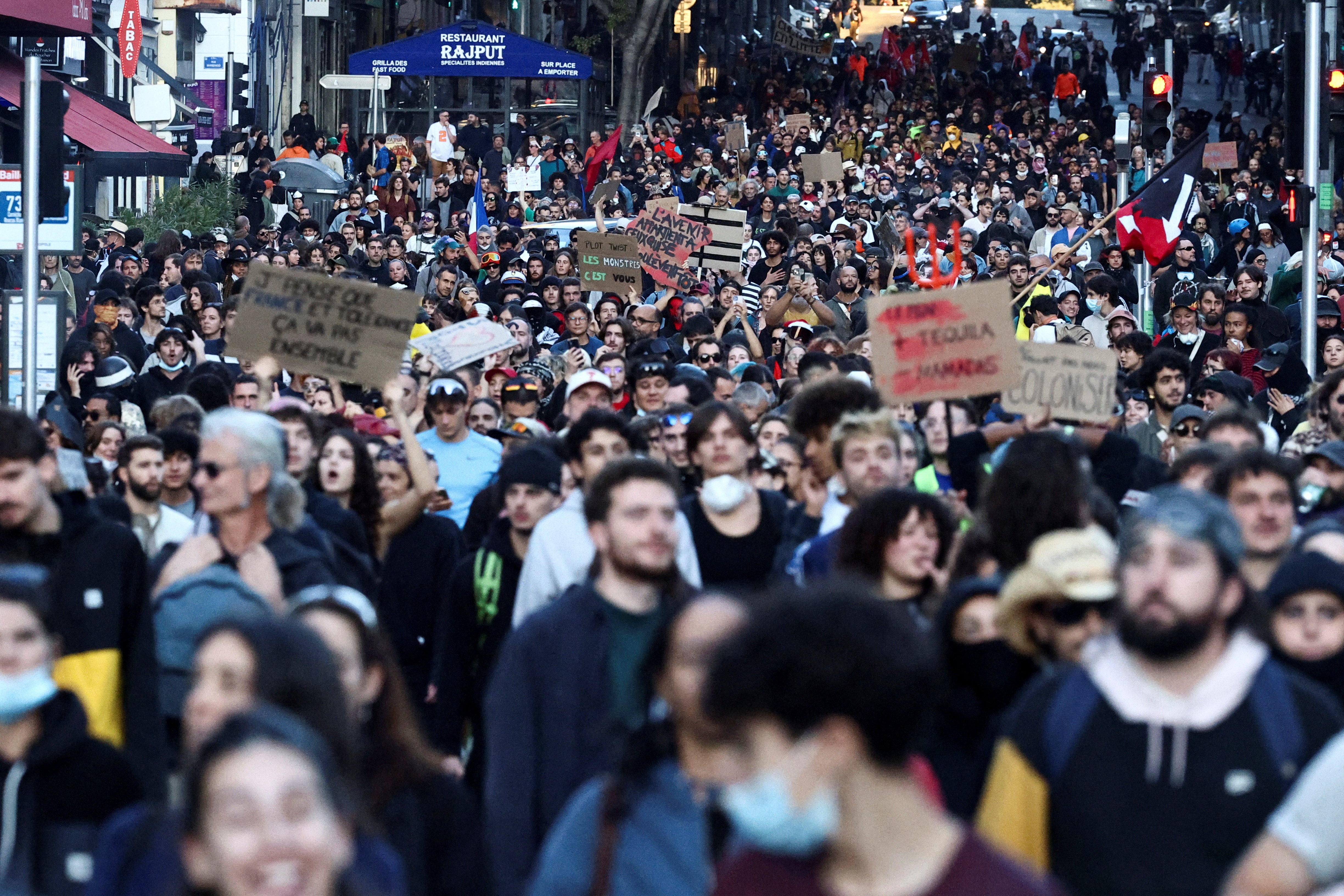 Huge crowds turned out across France for the third weekend of demonstrations, including here in Marseille