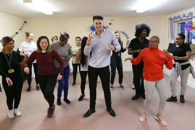 Smart moves: Curtis Pritchard puts the dancers through their paces at the Marylebone Project