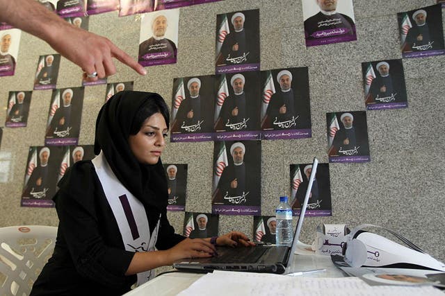 Hassan Rouhani’s campaign workers are gearing up for a 19 May re-election