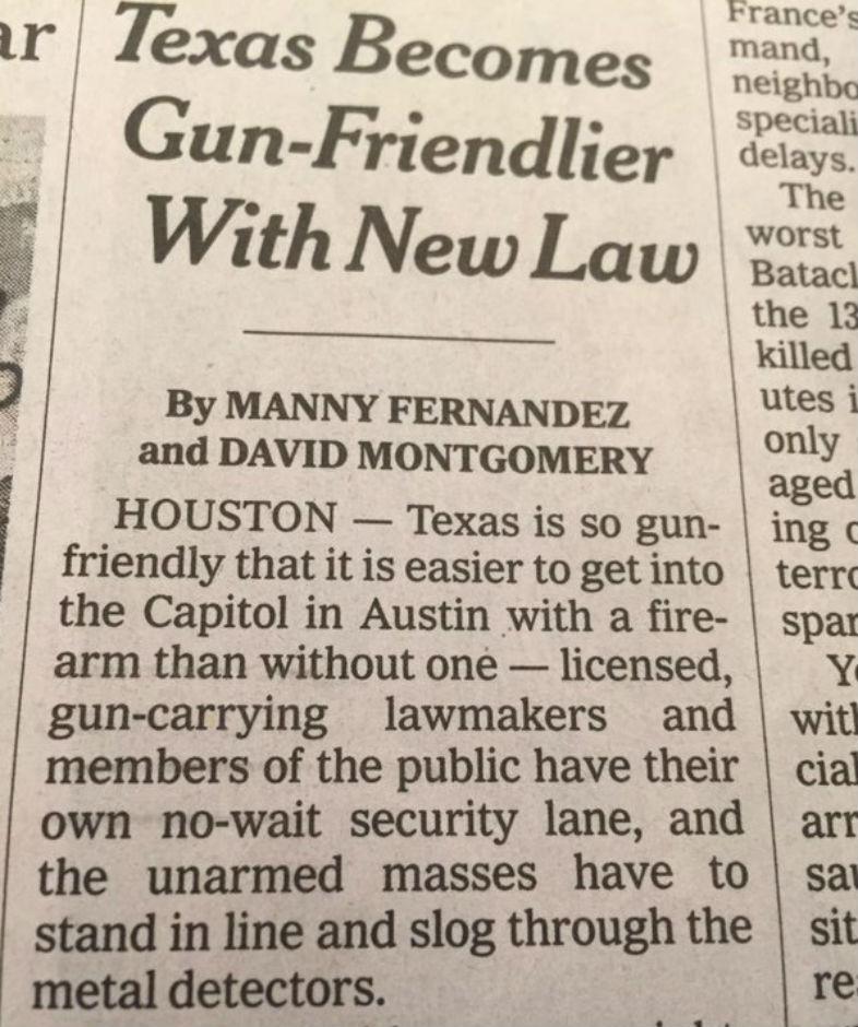 This paragraph sums up just how ridiculous Texas's new gun law is