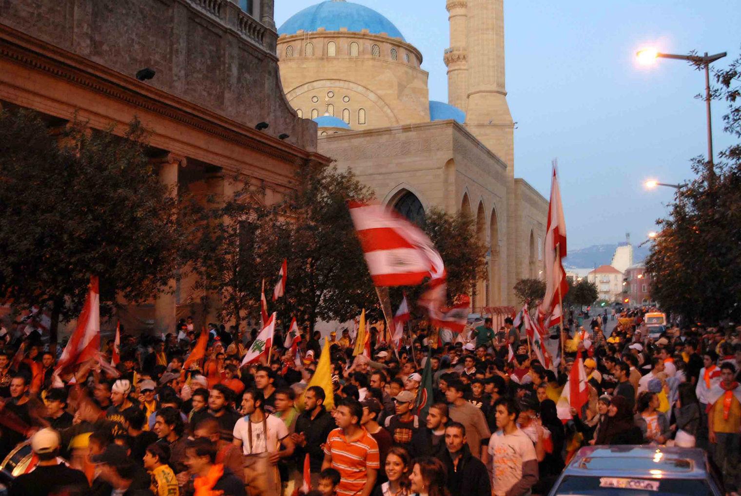 'The identity of Lebanon is sectarian': Hezbollah supporters demonstrate against the Lebanese Government, Beirut, December 2006