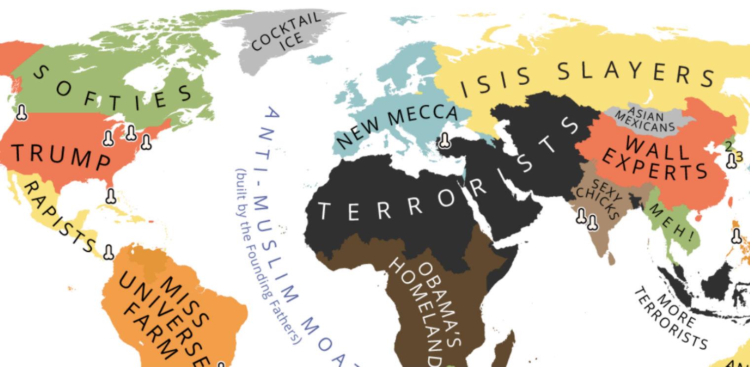 World Map According To Us Someone Made A Map Of The World According To Donald Trump | Indy100 |  Indy100