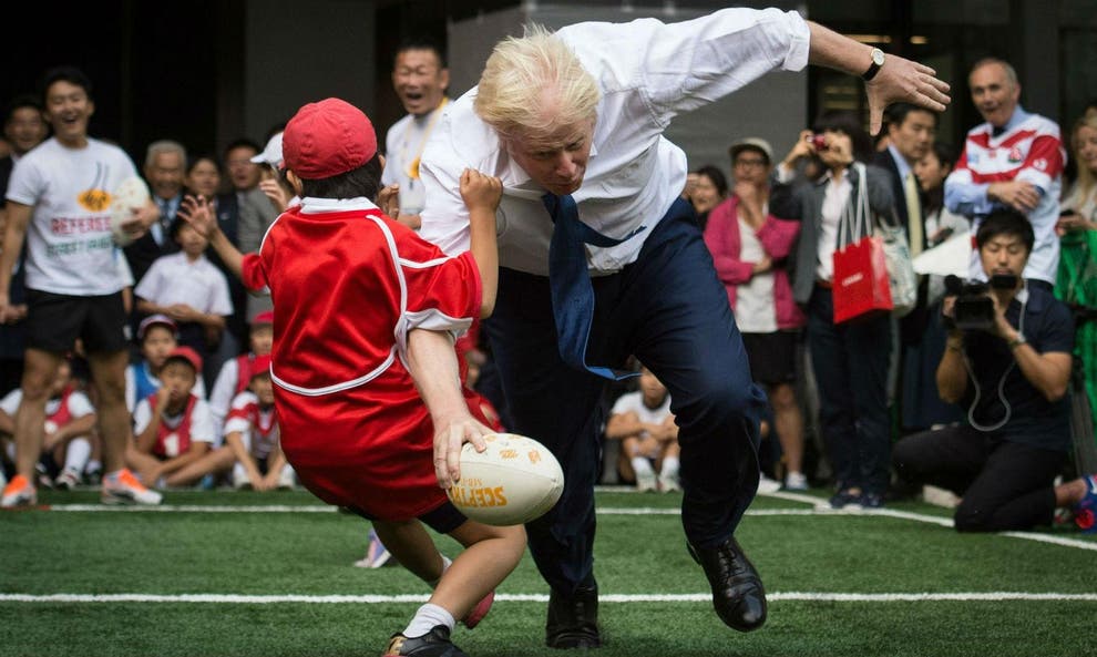 Just Boris Johnson rugby tackling a Japanese 10yearold indy100 indy100