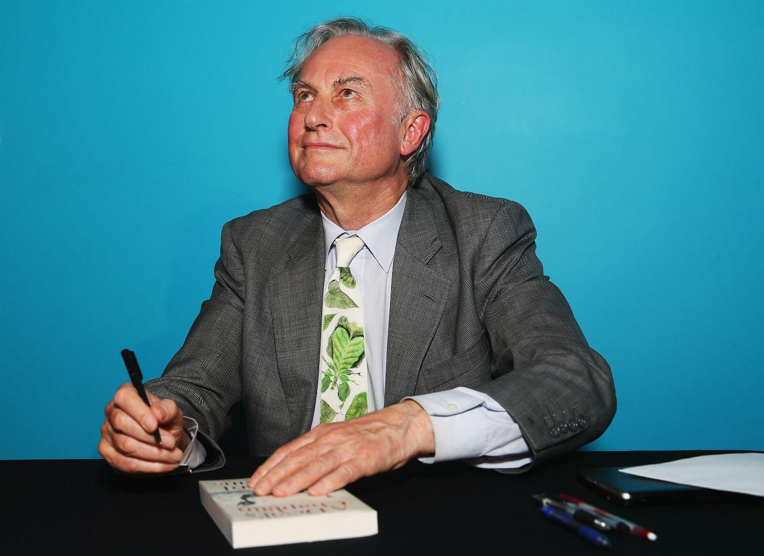 Richard Dawkins, definitely not praying. Picture: Don Arnold/Getty Images