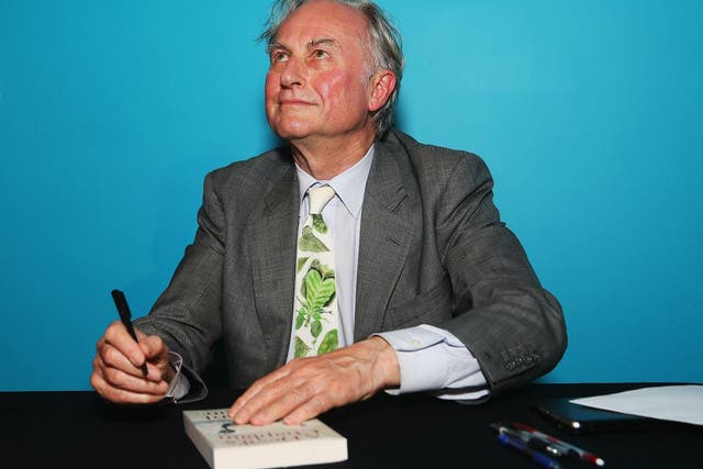 Richard Dawkins, definitely not praying. Picture:  Don Arnold/Getty Images