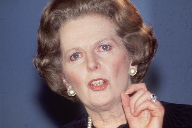 Margaret Thatcher when she was still alive and in power