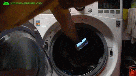 Image result for cell phone in washing machine gif