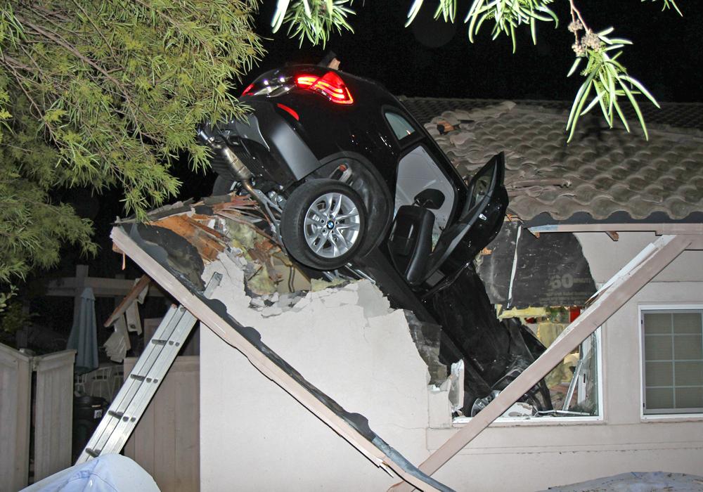 How this car ended up crashing through the roof of a house indy100