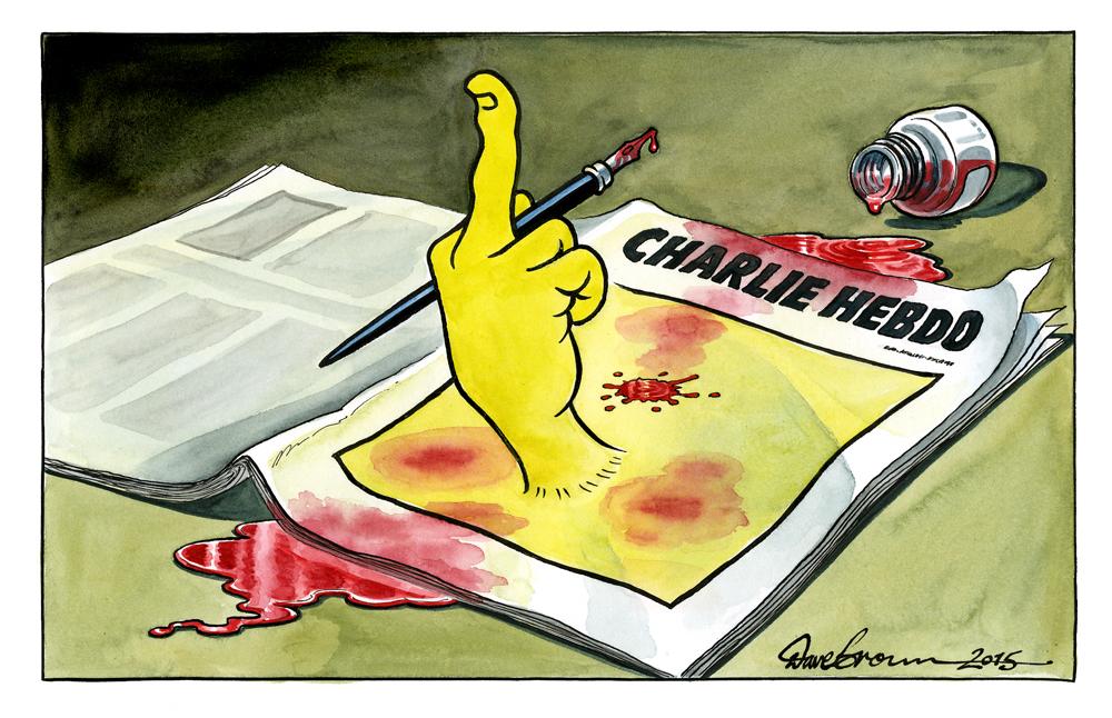 These cartoons are poignant tributes to victims of the Charlie Hebdo