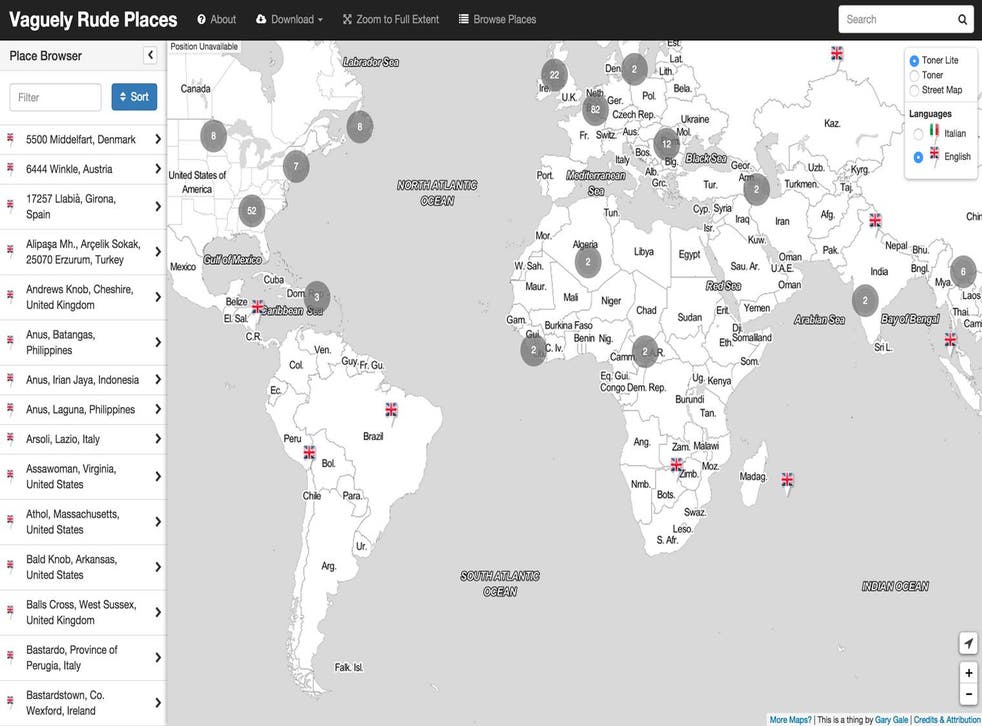 Rude Maps There's nothing not to love about this map of the world's vaguely rude ...