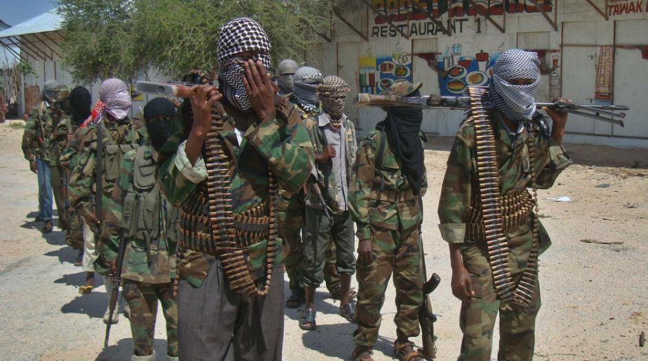Recruits from al-Shabaab, pose in the Somali capital Mogadishu