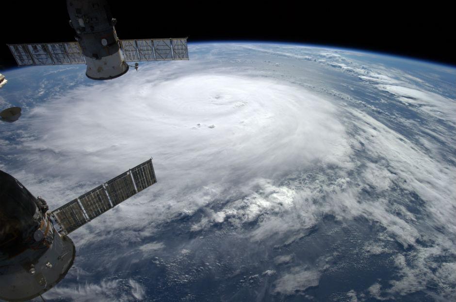 The view of a storm from the International Space Station, which is responsible for the lives of a number of people and could be vulnerable to cyber security attacks