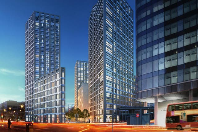 Barratt Homes' new development in Aldgate, central London - the housebuilder posted strong results
