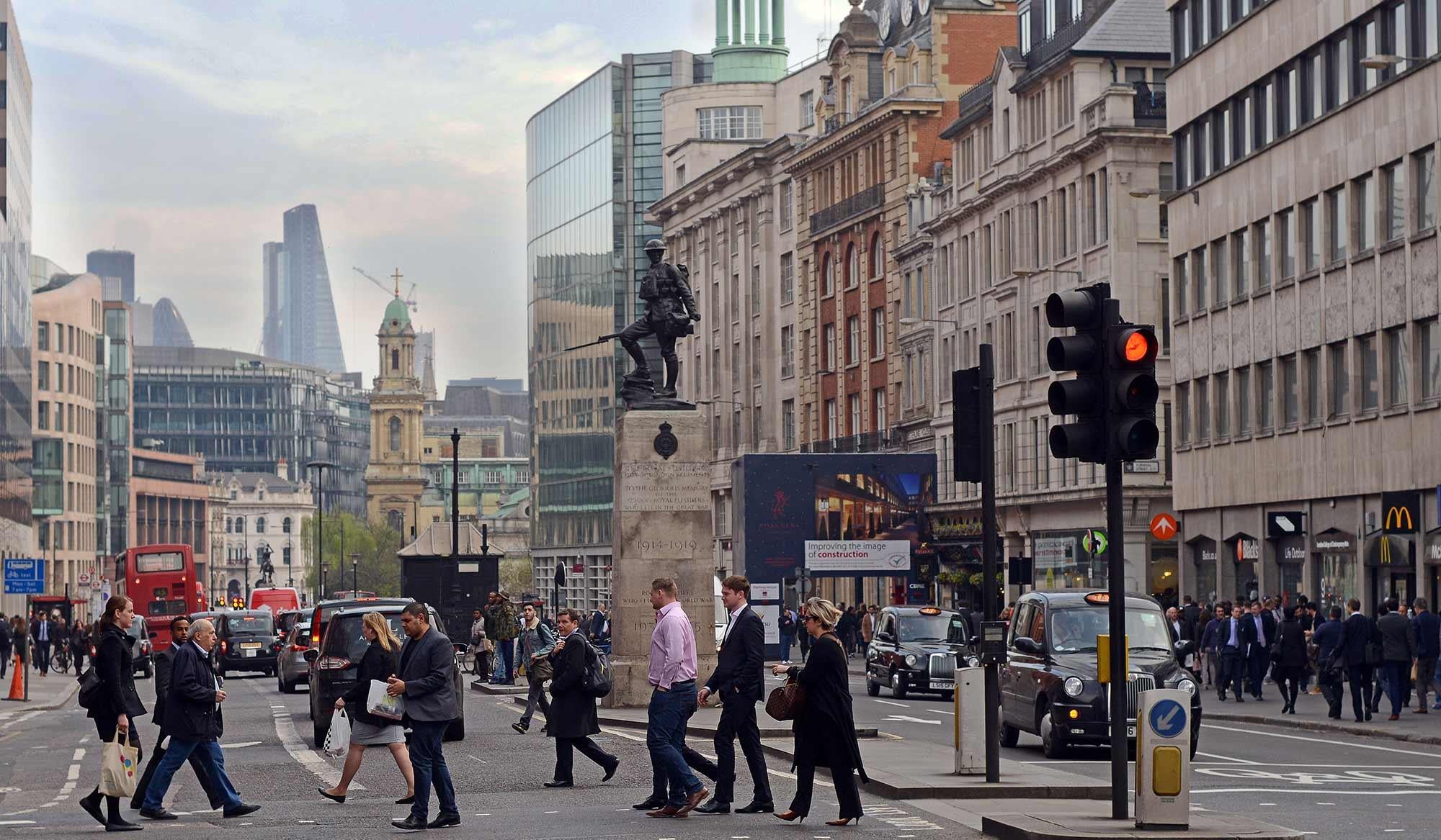 Holborn, London, where many people who move to the city for work end up doing their jobs