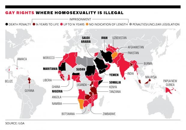 Where In The World Is The Worst Place To Be Gay The Independent 4370