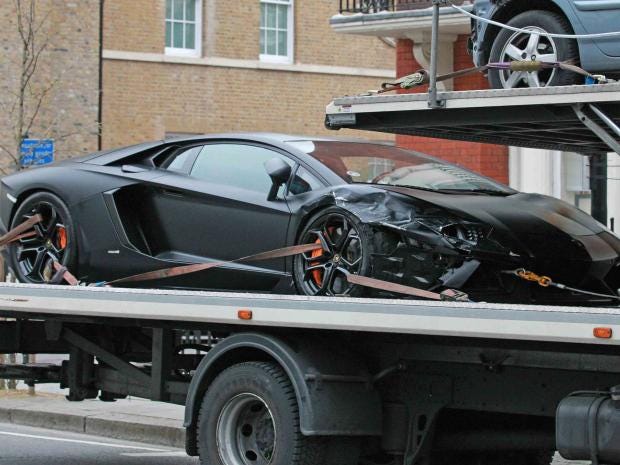 A Lamborghini Aventador That Was Crashed Into In Kensington London Evening Standard Gareth Richman A Lamborghini Aventador That Was Crashed Into In Kensington London Evening Standard Gareth Richman
