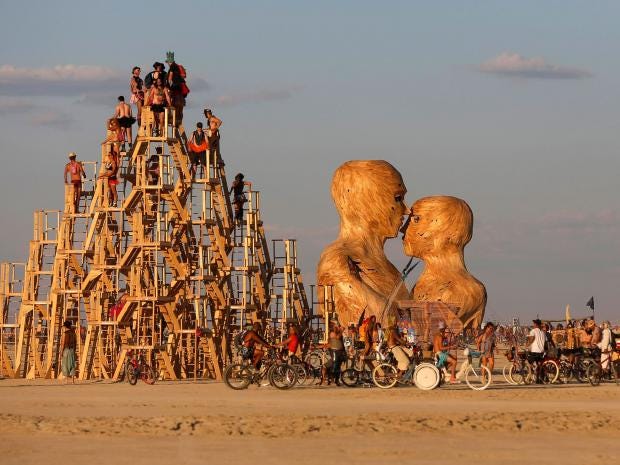 Burning Man Reopens After Rain Delays Opening | Time