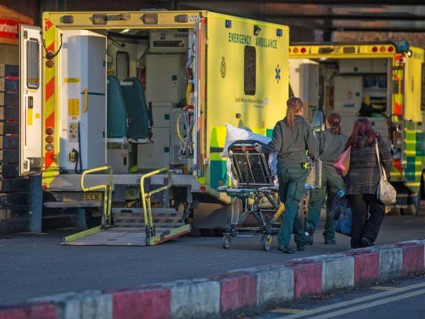 Figures suggest the NHS in England has missed an A&E waiting-time target with performance at a 10-year low Getty Images