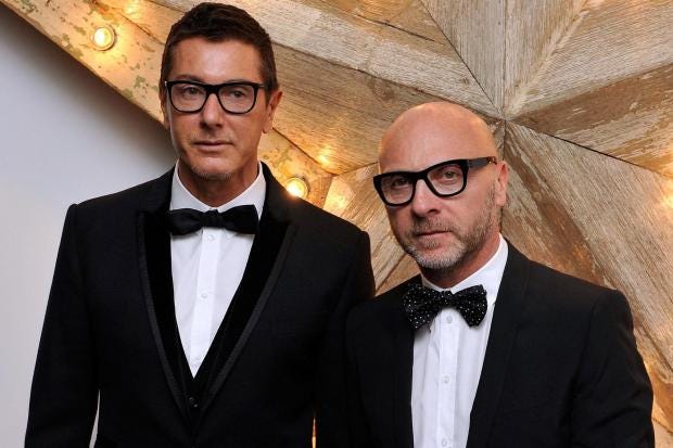 Stefano Gabbana: Homosexual Dolce and Gabbana co-founder denounces use