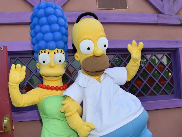 Marge and Homer Simpson finally speak out about the divorce rumours ...