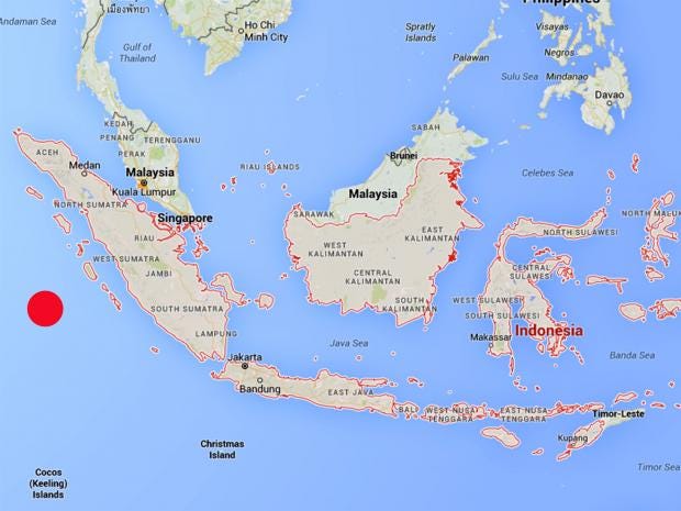 java and sumatra on world map