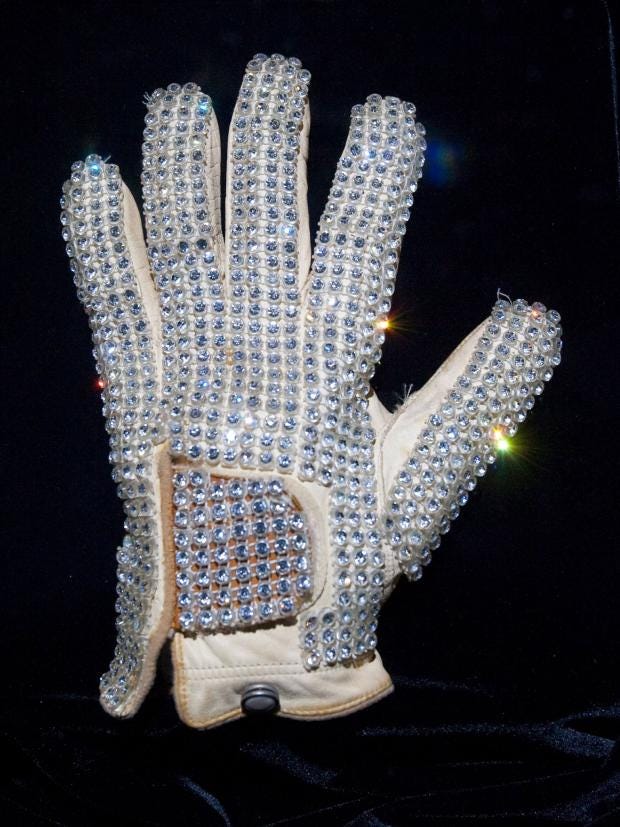 Michael Jackson's white glove: Rhodri Marsden's Interesting Objects No