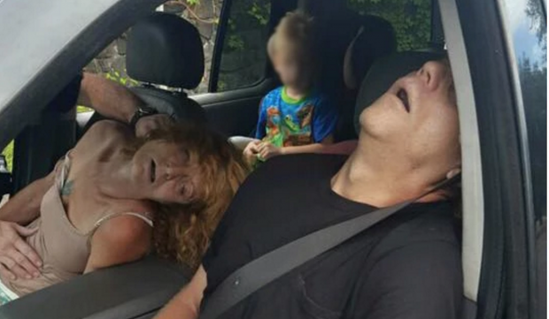Four-year-old boy pictured in car with parents overdosed ...