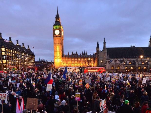 United Kingdom parliament debates Trump's state visit amid protests