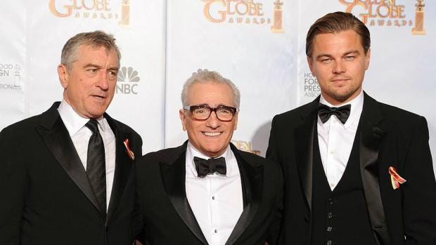 Leonardo DiCaprio, Robert De Niro, and Martin Scorsese