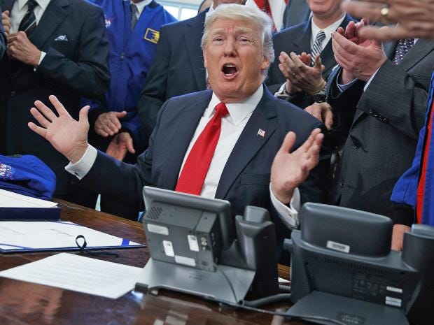 President Donald Trump in the Oval Office