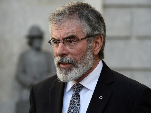 Sinn Fein president Джерри Адамс 